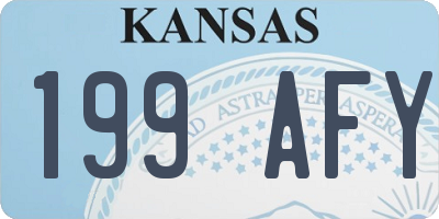 KS license plate 199AFY