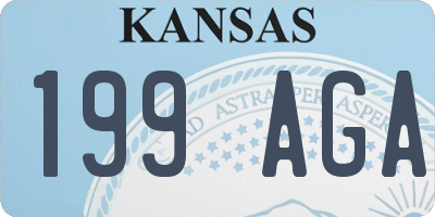 KS license plate 199AGA
