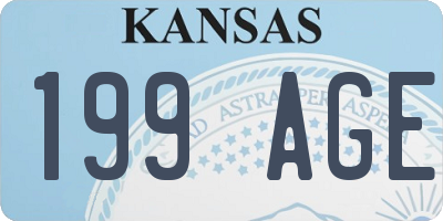 KS license plate 199AGE