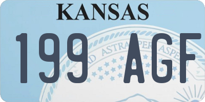 KS license plate 199AGF