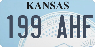 KS license plate 199AHF