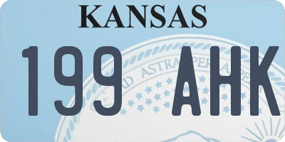 KS license plate 199AHK