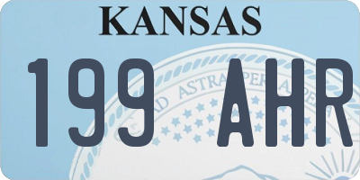 KS license plate 199AHR