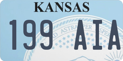 KS license plate 199AIA