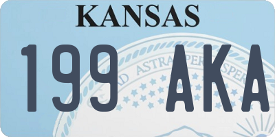 KS license plate 199AKA
