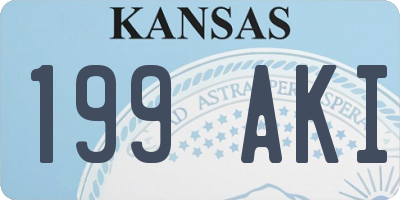 KS license plate 199AKI