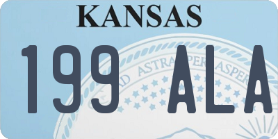 KS license plate 199ALA
