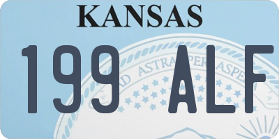 KS license plate 199ALF