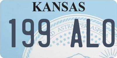 KS license plate 199ALO