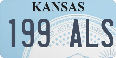 KS license plate 199ALS