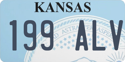 KS license plate 199ALV