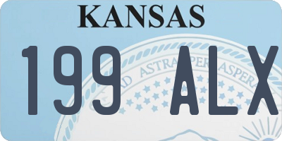 KS license plate 199ALX