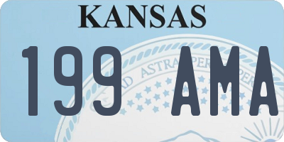 KS license plate 199AMA