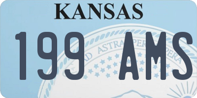 KS license plate 199AMS