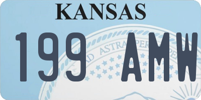 KS license plate 199AMW