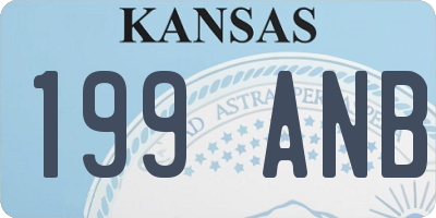 KS license plate 199ANB