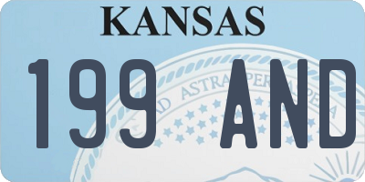 KS license plate 199AND