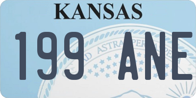KS license plate 199ANE