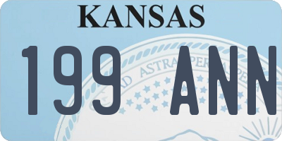 KS license plate 199ANN
