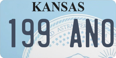 KS license plate 199ANO