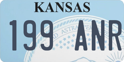 KS license plate 199ANR