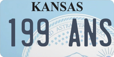 KS license plate 199ANS