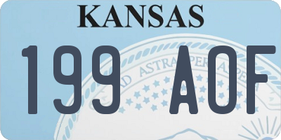 KS license plate 199AOF