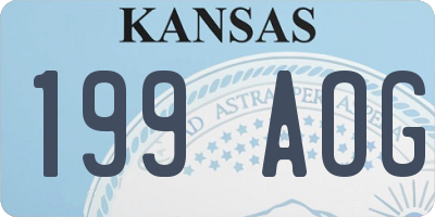 KS license plate 199AOG