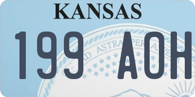 KS license plate 199AOH
