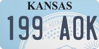 KS license plate 199AOK