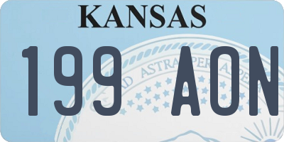 KS license plate 199AON