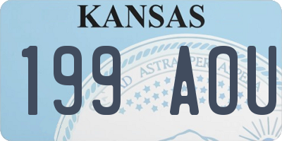 KS license plate 199AOU