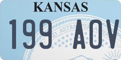 KS license plate 199AOV