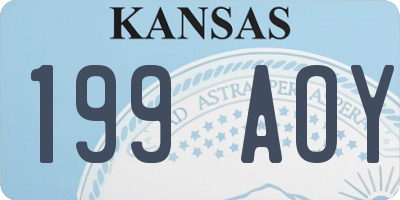 KS license plate 199AOY
