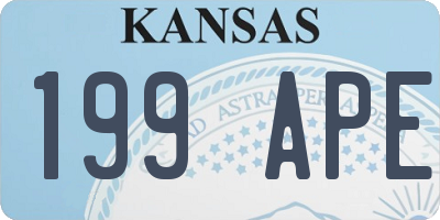 KS license plate 199APE