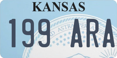 KS license plate 199ARA