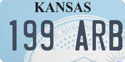 KS license plate 199ARB