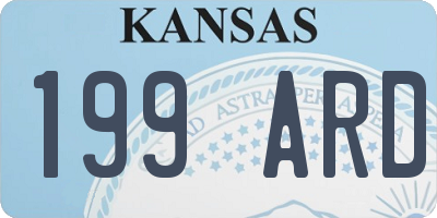 KS license plate 199ARD