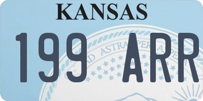 KS license plate 199ARR