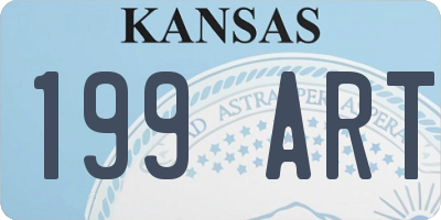 KS license plate 199ART
