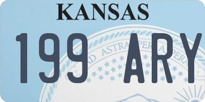 KS license plate 199ARY
