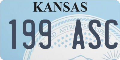 KS license plate 199ASC