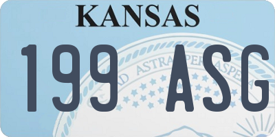 KS license plate 199ASG