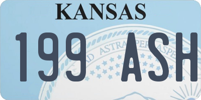 KS license plate 199ASH