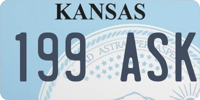 KS license plate 199ASK