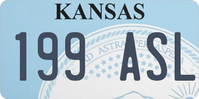 KS license plate 199ASL