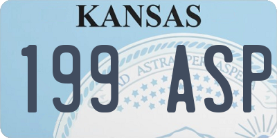 KS license plate 199ASP