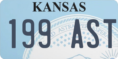 KS license plate 199AST