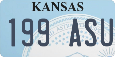 KS license plate 199ASU