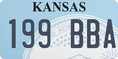 KS license plate 199BBA